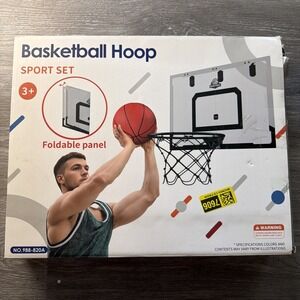 HYES Door Basketball Hoop For Adult, Black New Damaged Box